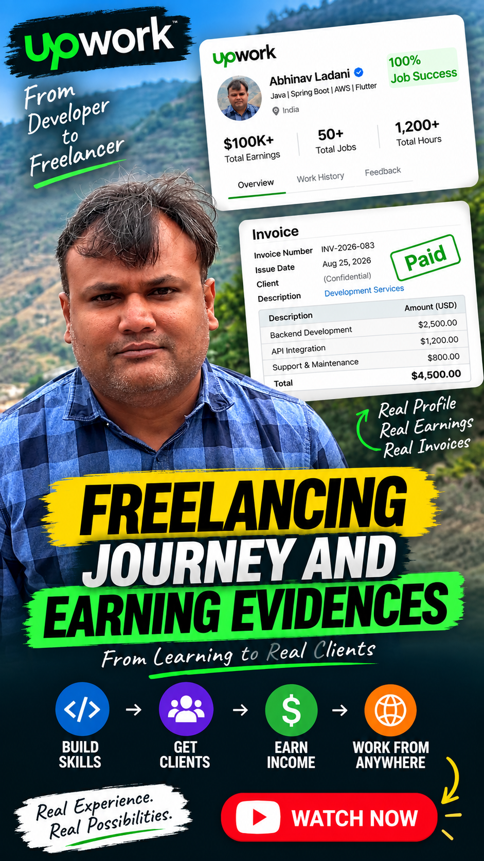 Freelancing earning evidence video thumbnail